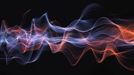 Sound wave of colorful  on  black background