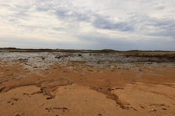 View on the Goat Treiz beach located in the commune of Trébeurden ,Côtes-d'Armor, Brittany