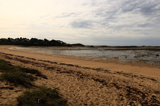 View on the Goat Treiz beach located in the commune of Trébeurden ,Côtes-d'Armor, Brittany