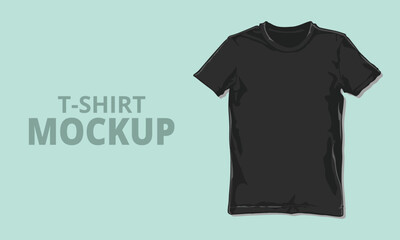 t shirt mockup template vector