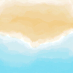 Watercolor vector illustration of sky and clouds wallpaper.