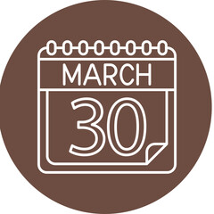 March Line Circle icon
