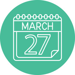 March Line Circle icon