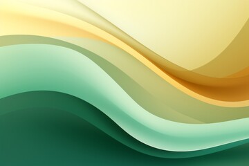 Gold to Sage Green abstract fluid gradient design, curved wave in motion background for banner, wallpaper, poster, template, flier and cover
