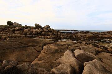 Landrellec beach in the commune of Pleumeur-Bodou , Côtes-d'Armor, Brittany