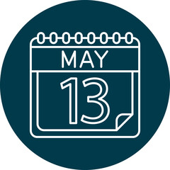 May Line Circle Vector Line Circle Icon For Personal And Commercial Use