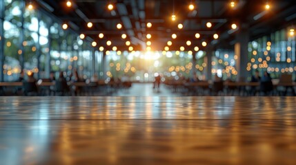 Fototapeta premium Abstract blur exhibition hall background.
