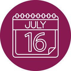 July Line Circle Vector Line Circle Icon For Personal And Commercial Use