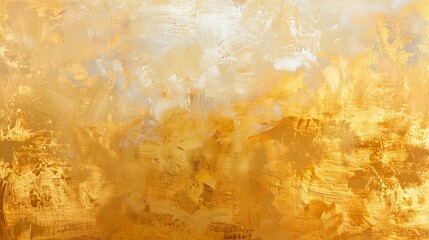 A printed abstract artwork with golden textures. Freehand oil painting on canvas. Brush strokes of paint. A print of modern art. Prints, wallpapers, posters, cards, murals, rugs, hangings, etc.