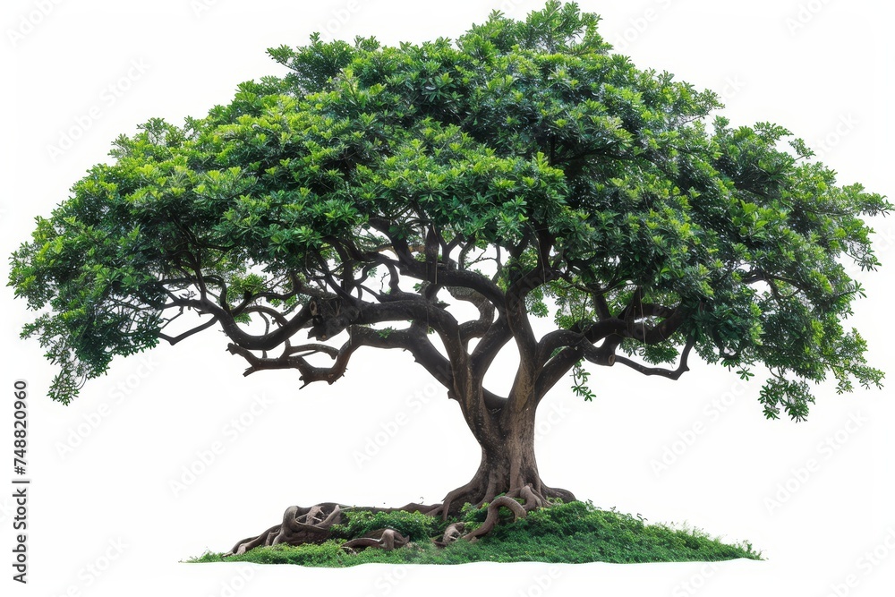 Aufkleber white background with an isolated tree
