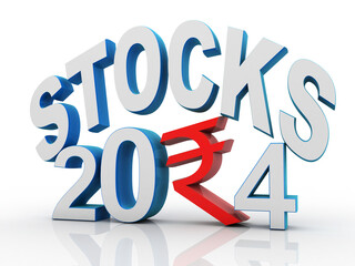 3D illustration indian stock market concept