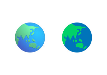 Globe showing Asia-Australia