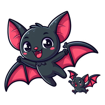funny bat and his son cartoon