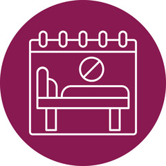 Overbooked Vector Line Circle Icon