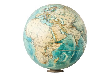 Globe map, planets, virtual reality White background