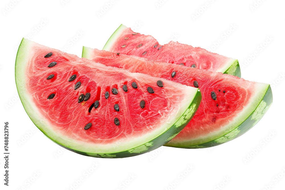 Poster full depth of field, white background, clipping path and watermelon isolated