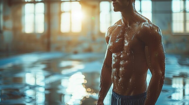 Composite image of Fitness Torso against empty room