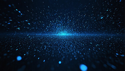 Dark blue and glow particle abstract background Generated With Ai