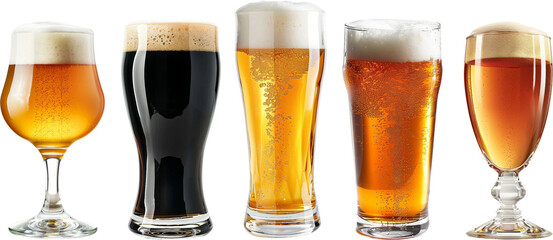 glass of beer isolated on white