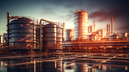 Strategic oil and gas storage facility foundational to energy sector showcased with price fluctuation chart wide banner
