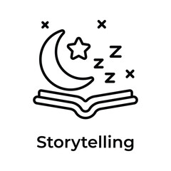 Get this amazing icon of storytelling, ready to use vector