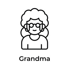 Grama avatar vector design, ready for premium use
