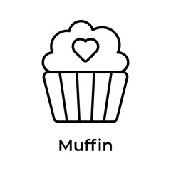 Download this creatively crafted icon of cupcake, confectionery item