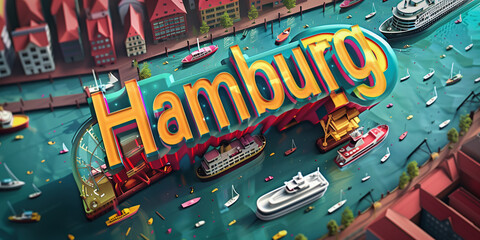 3d Graffity of Hamburg