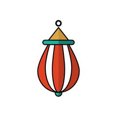 Ramadan lantern related vector icon