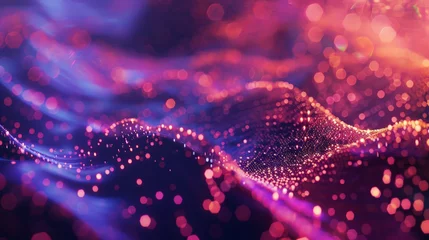 Photo sur Plexiglas Ondes fractales A purple and blue wave with a lot of sparkles