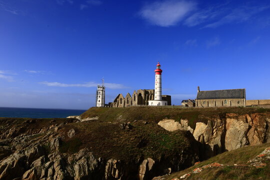The Tip Saint-Mathieu  is a headland located near Le Conquet in the territory of the commune of Plougonvelin , Brittany