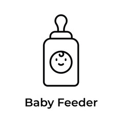 Amazing vector design of baby feeder, editable modern vector