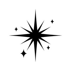 star sparkle icon design in trendy style.