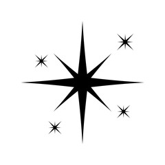 Fototapeta premium star sparkle icon design in trendy style.