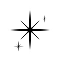 star sparkle icon design in trendy style.