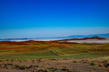 Arid Elegance: Rolling Hills and Salt Plains of Lake Urmia, West Azerbaijan, Iran