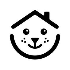 Dog house logo vector