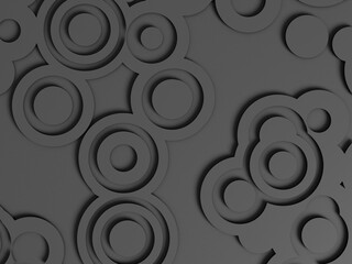 Abstract black circle lines illustration background