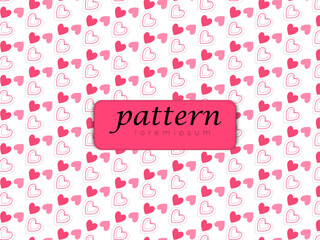 Vector Heart shape pattern design template