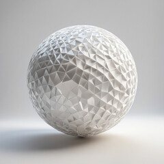 Abstract white sphere, 3d render ball art	