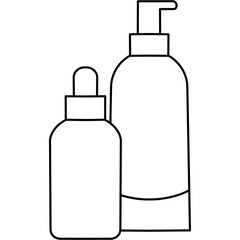 Skincare line art black 