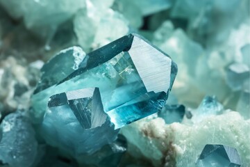 Aquamarine, a transparent gem that resembles the sea.  generative ai