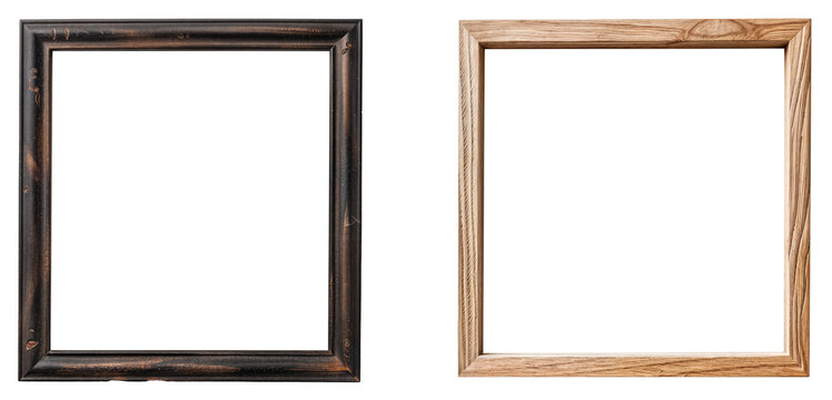 Wooden picture frame PNG transparent
