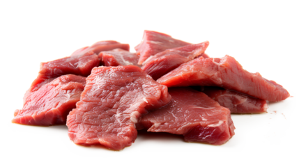 Raw Buffalo Meat Isolated on a white background