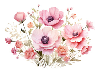 watercolor flowers floral illustration