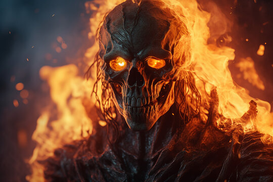 Apocalypse fantasy scene scary creepy zombie made with generative AI