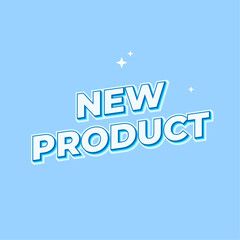 New Product text, vector illustration