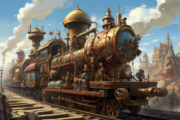 Steampunk Illustrations Gallery with Various Themes