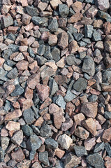 Closeup of gravel surface background