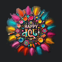 Happy Holi T-shirt vector